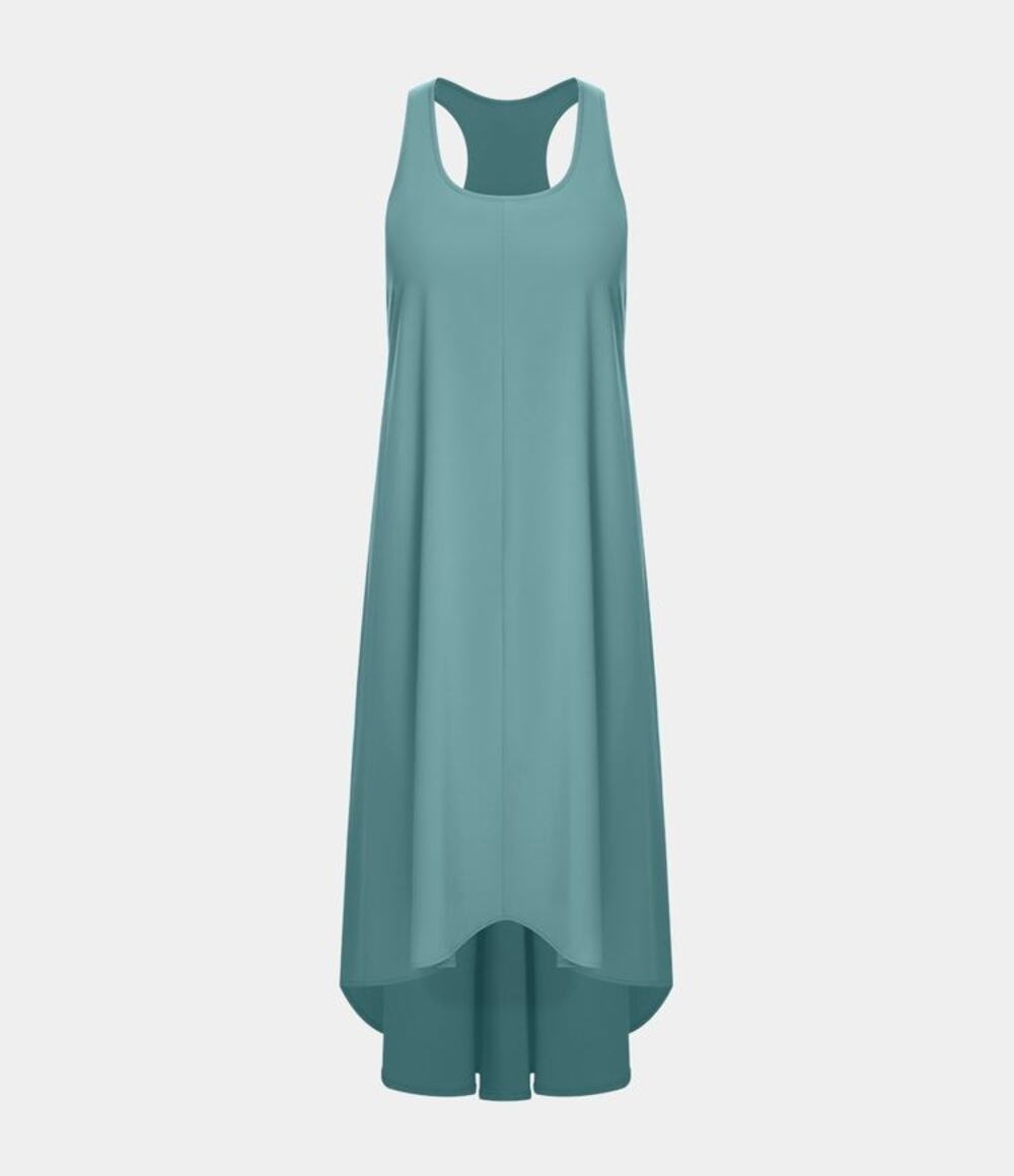 Halara Breezeful RacerPocket High Low Flowy Midi Casual Dress womens small